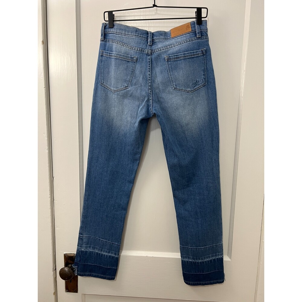 Karl Lagerfeld Paris Button Fly Raw Released Step Hem Jeans - Women's 4 - Picture 2 of 11
